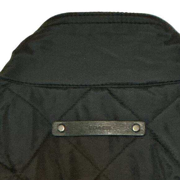 Coach Puffer Quilted Lightweight Cinched Waist Black Jacket Women's Medium NWT - Picture 15 of 16
